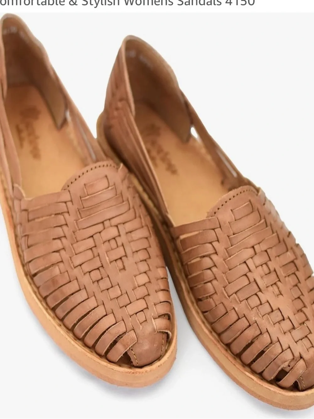 Men's Woven Leather Slip-On Loafers in Tan
